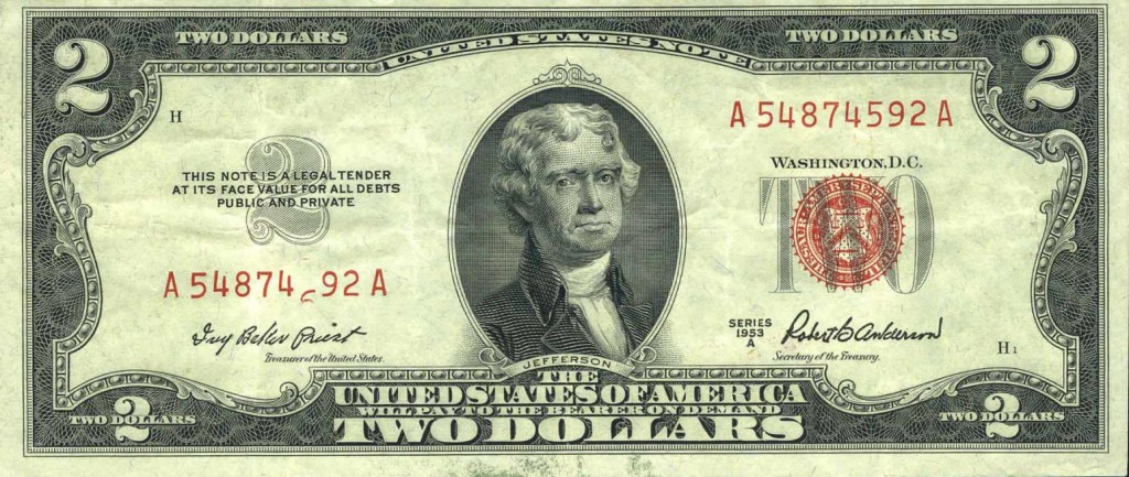 2 доллара, или two dollar USA